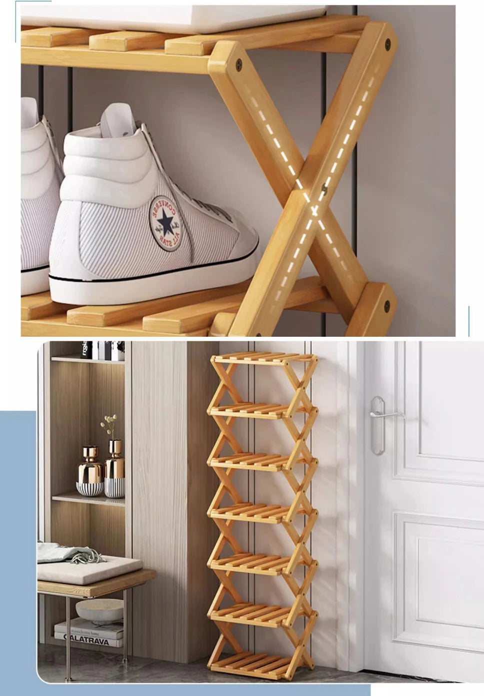 Bamboo Shoe Rack