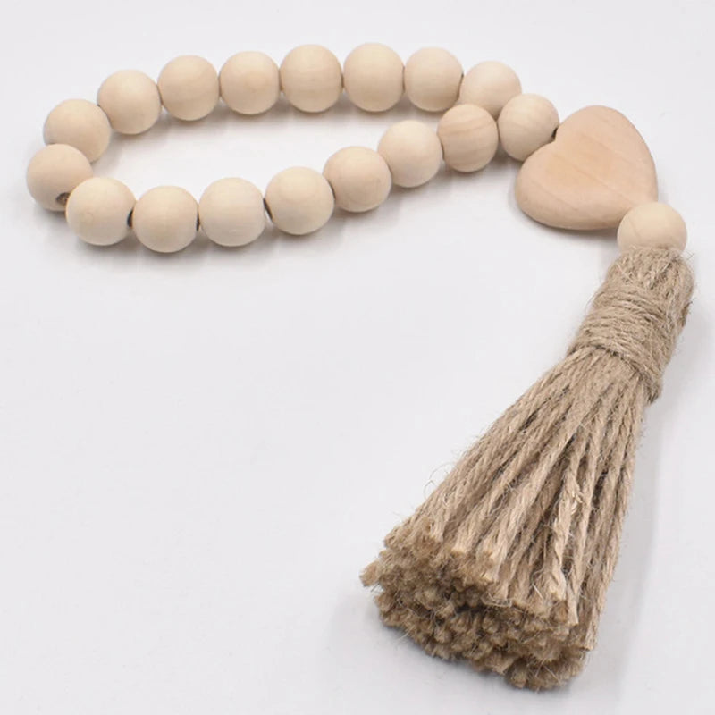 Boho Natural Wood Bead Garland