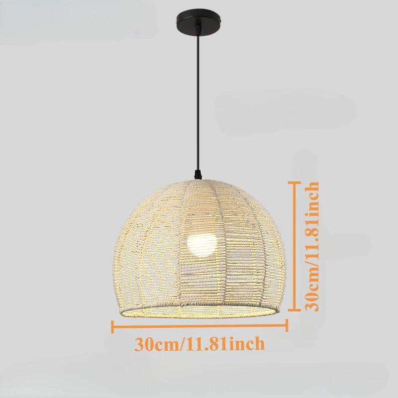 Retro Rattan Pendant Chandelier
