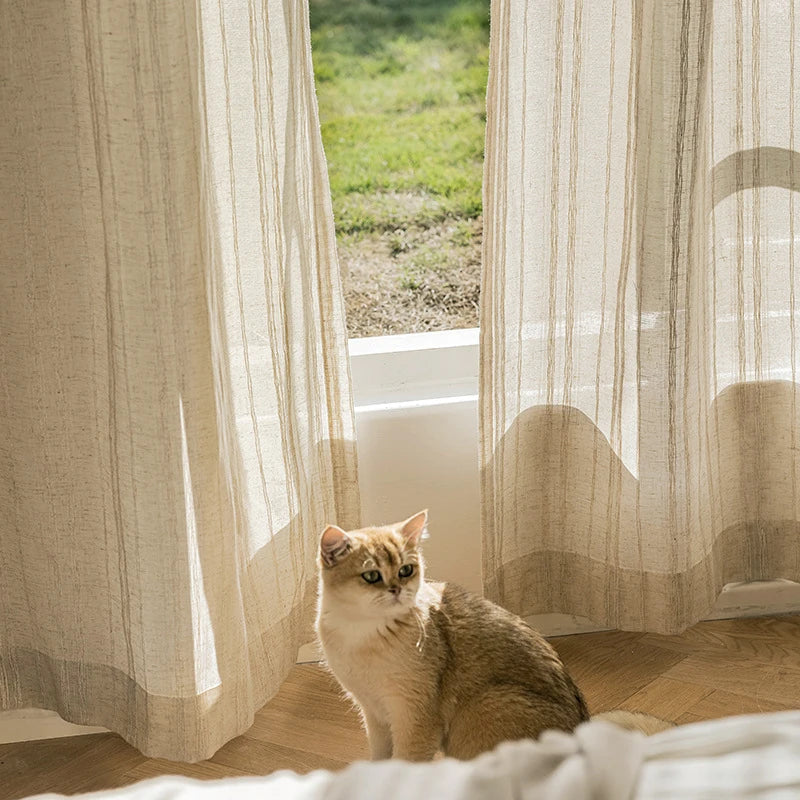 Japandi Tulle Sheer Curtains