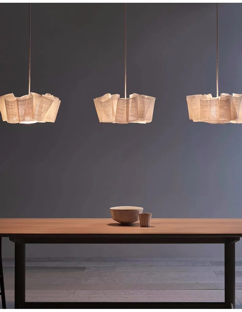 Wabi-Sabi Fabric Pendant Lamp