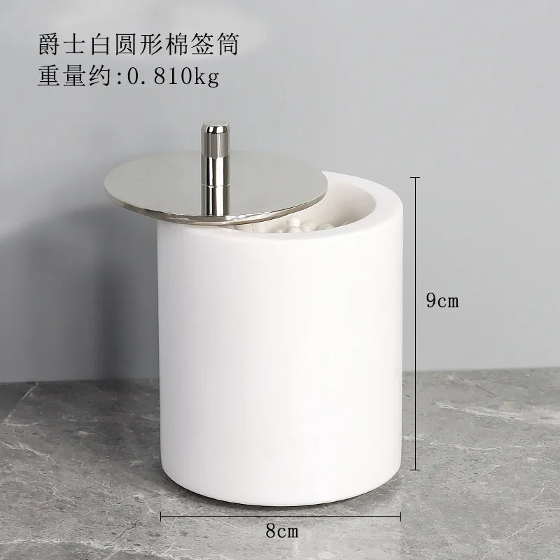 White Marble Bathroom Set
