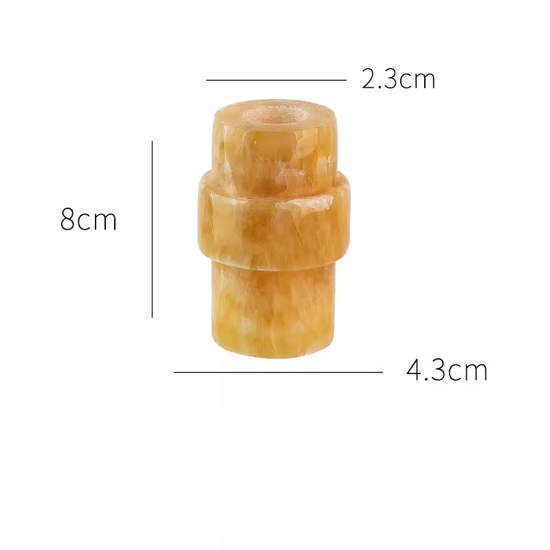 Vintage Travertine Candle Holder