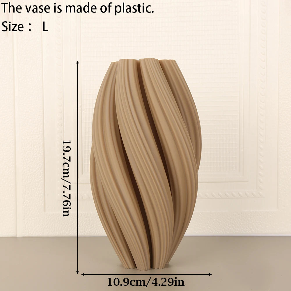 Wave-Texture Morandi Vase