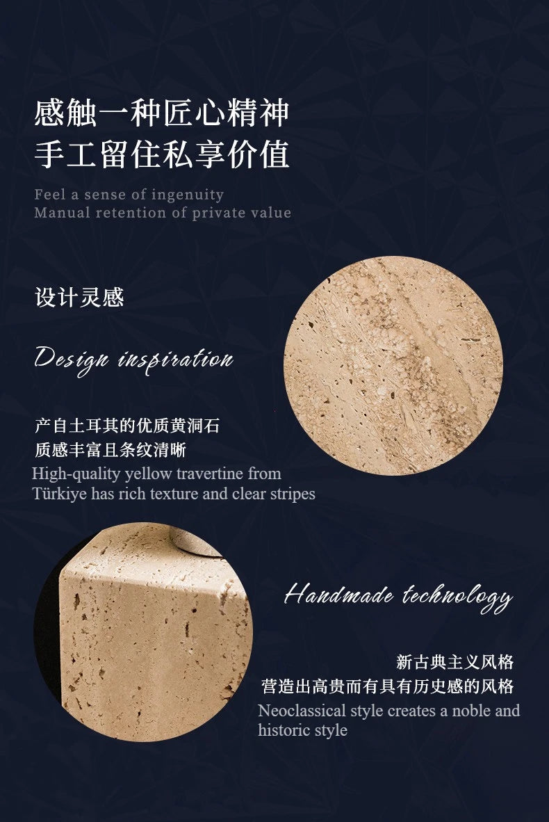 Wabi-Sabi Travertine Bath Set