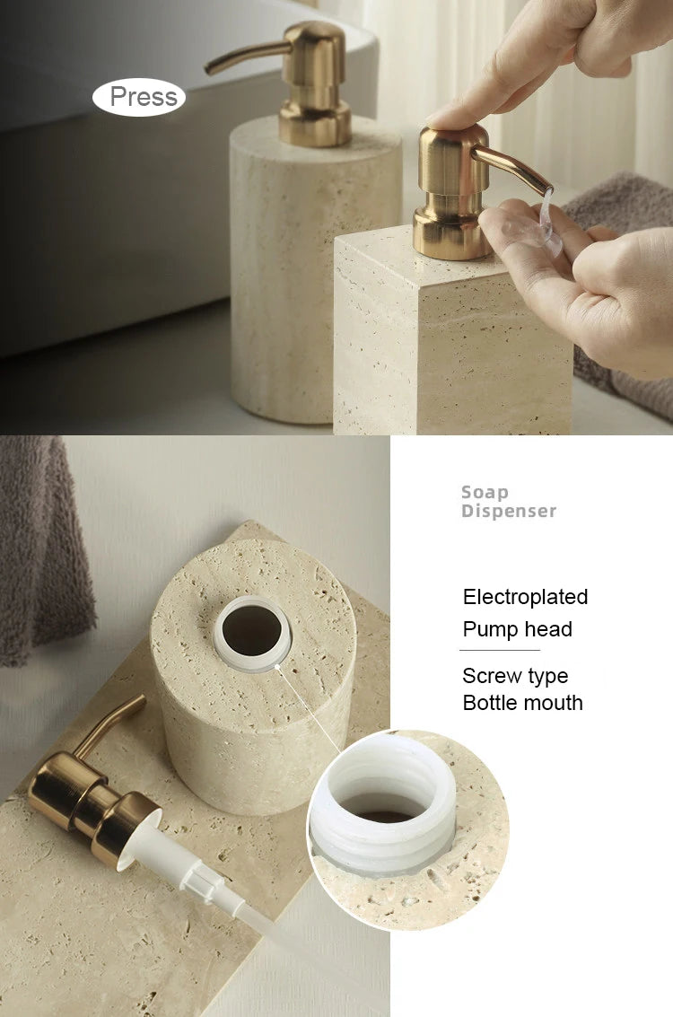 Travertine Bathroom Set