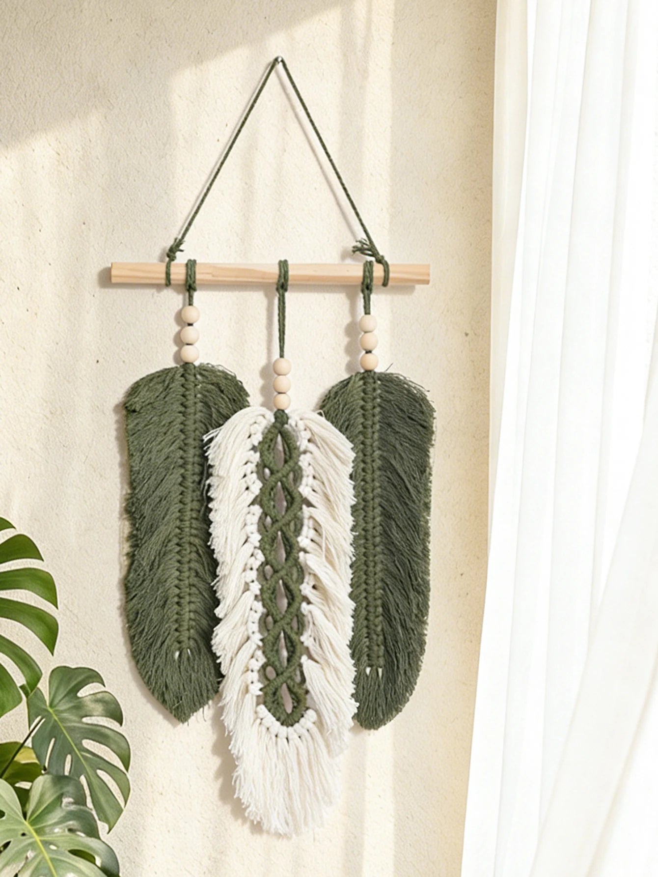 Boho Green Macrame Wall Hanging