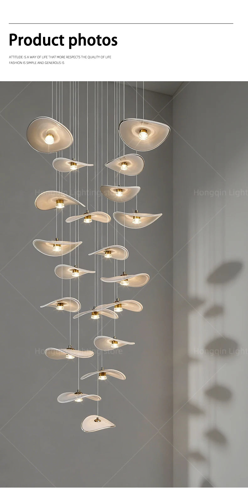 Nordic Stone Pendant Chandelier