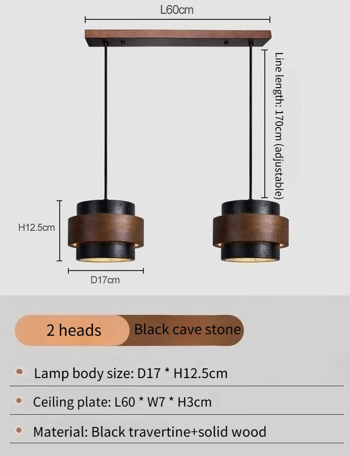 Wabi-Sabi Stone Pendant Lamp