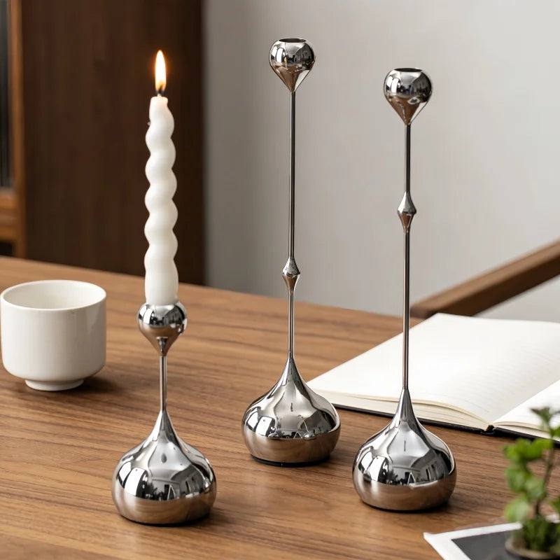 Luxury Brass Candlestick (3-Piece Set)