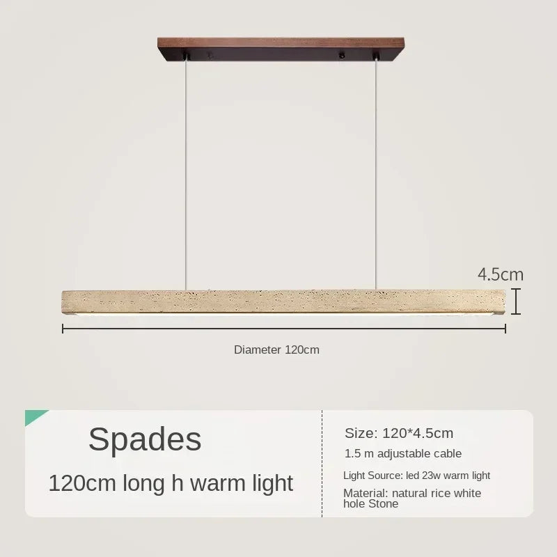 Wabi-Sabi Stone Linear Pendant Light
