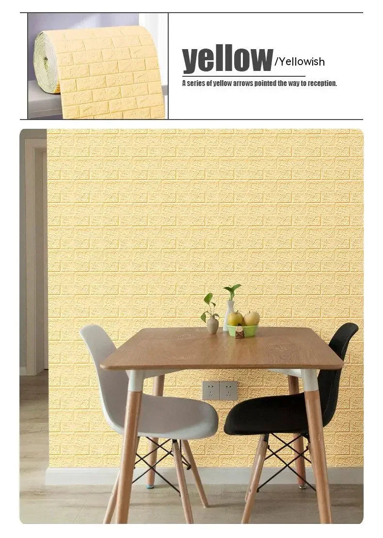 3D Foam Brick Wallpaper