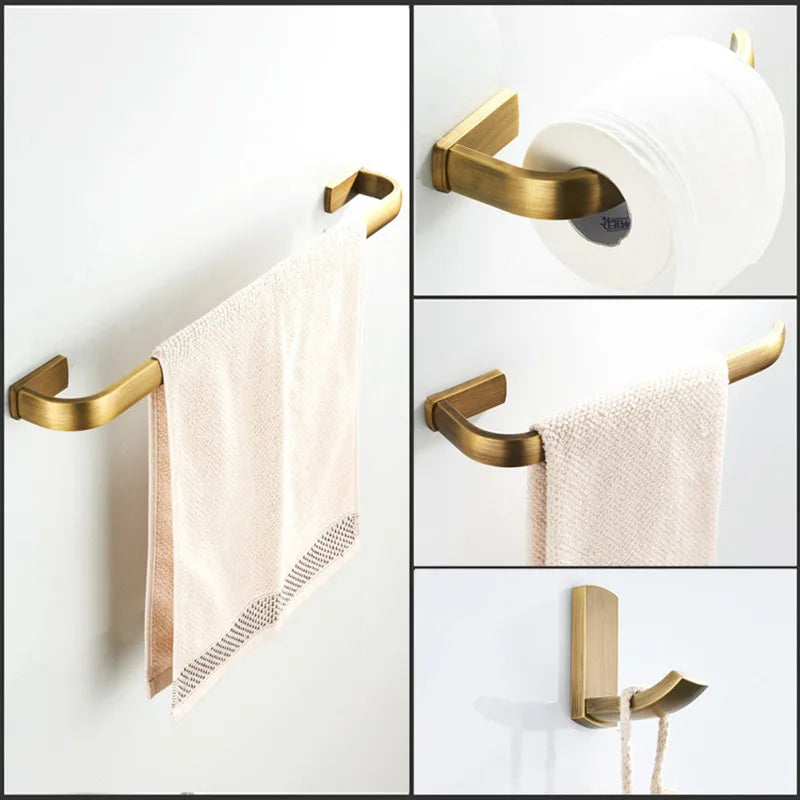 Antique Brass Bath Hardware Set