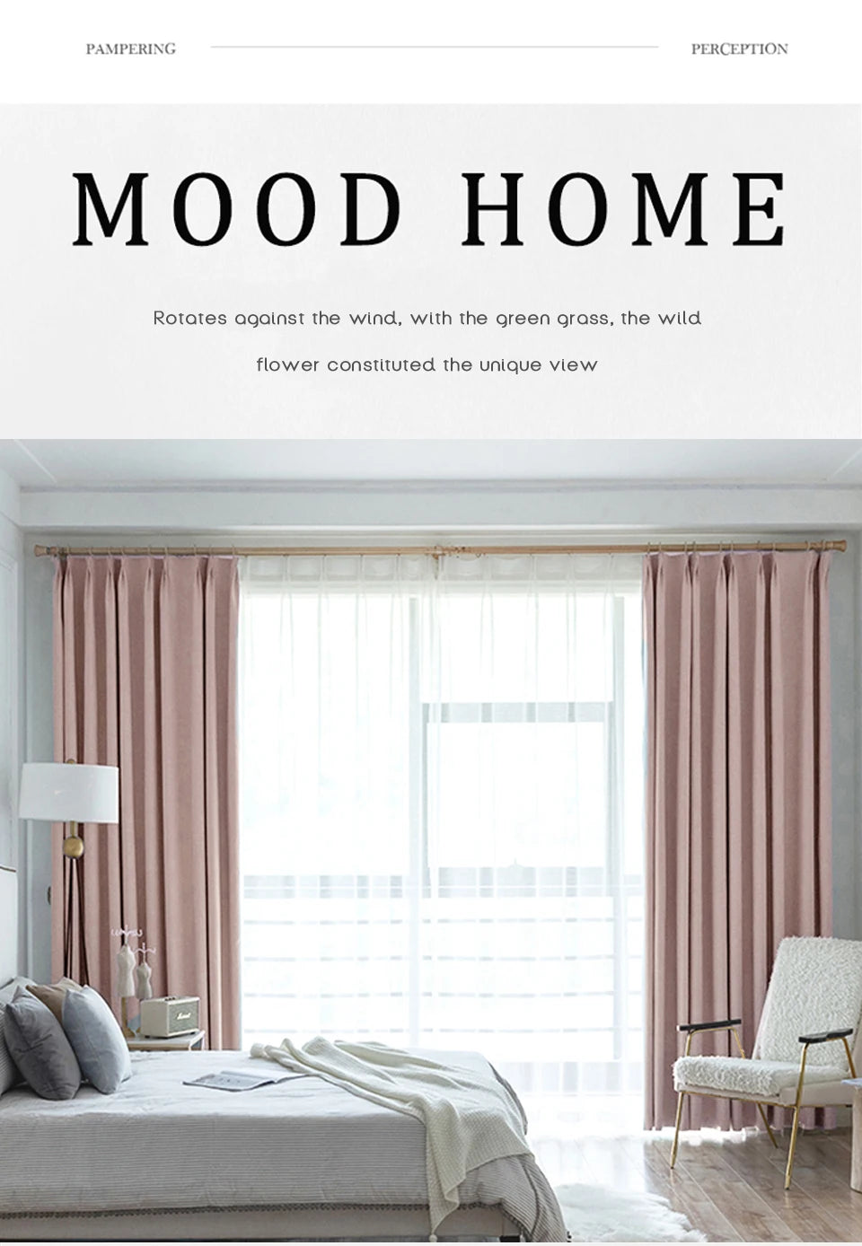 Modern Linen-Blend Blackout Curtains
