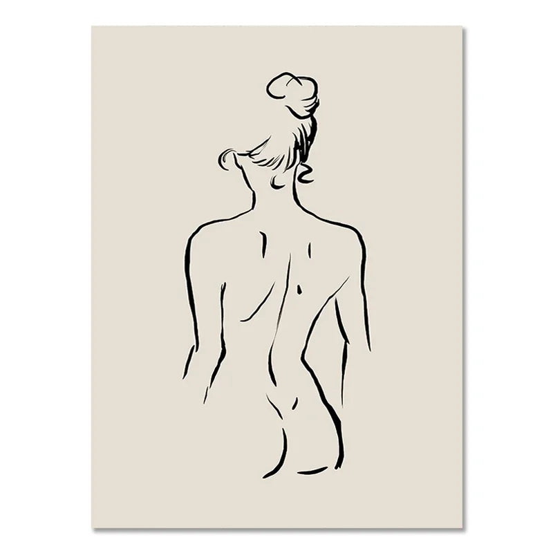Boho Geometric Beige Canvas Wall Art
