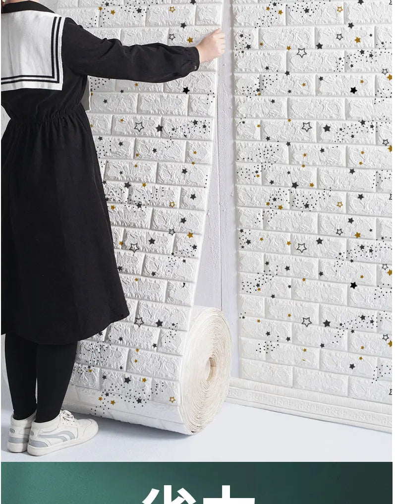 3D Brick Wall Panel Stickers