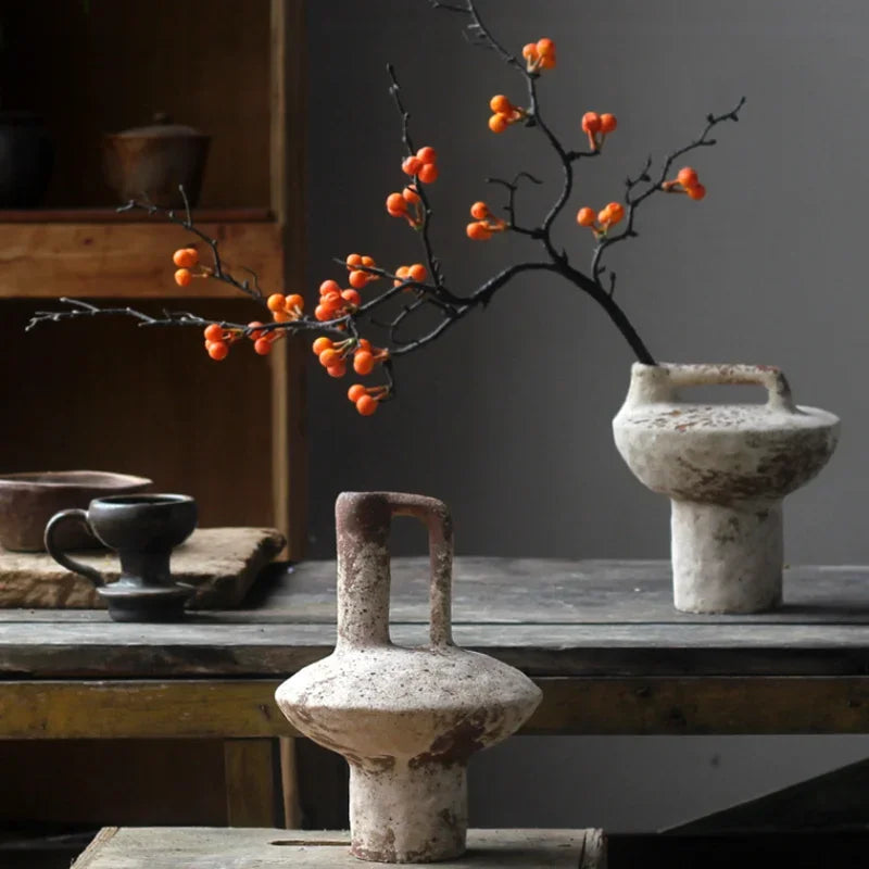 Rustic Spotted Pottery Vase