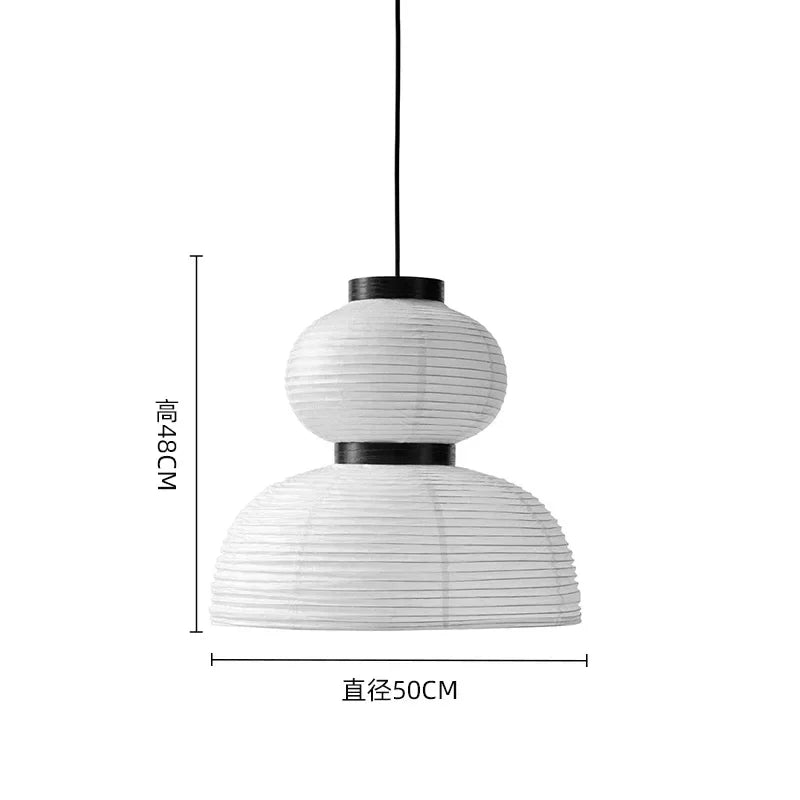 Wabi-Sabi Paper Arc Pendant Lamp