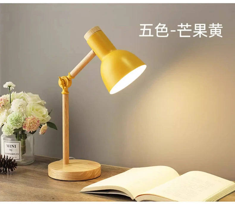 Nordic Wood Bedside Lamp