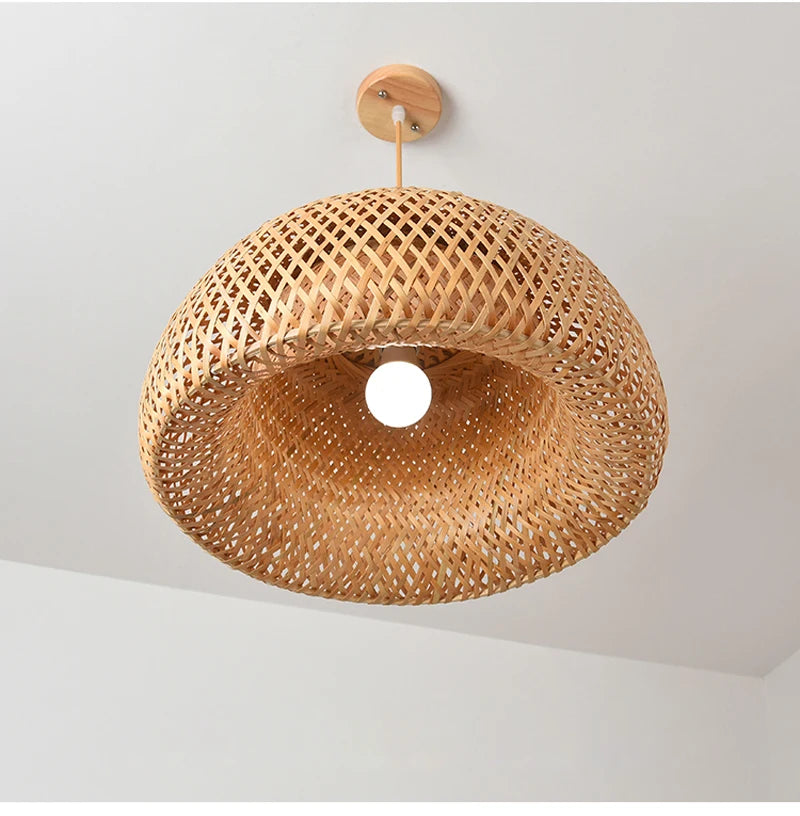 Retro Rattan Pendant Chandelier