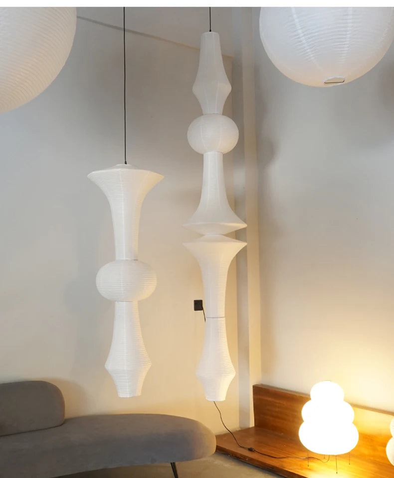 Wabi-Sabi Paper Pendant Chandelier