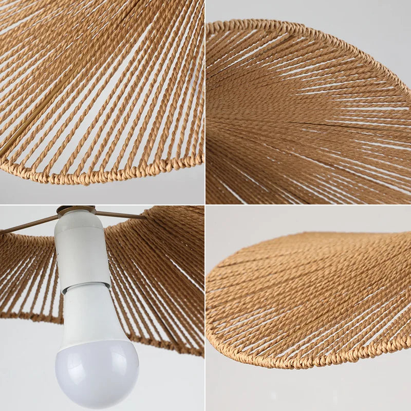 Retro Rattan Pendant Chandelier