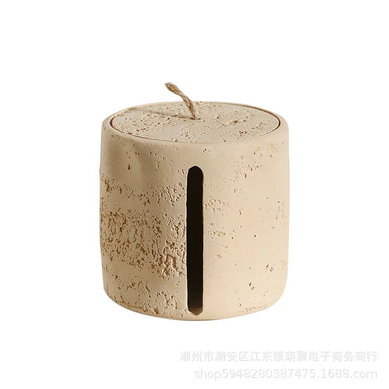 Wabi-Sabi Sandstone Tissue Box
