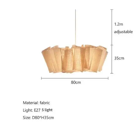 Wabi-Sabi Fabric Pendant Chandelier