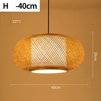 Vintage Rattan Pendant Chandelier
