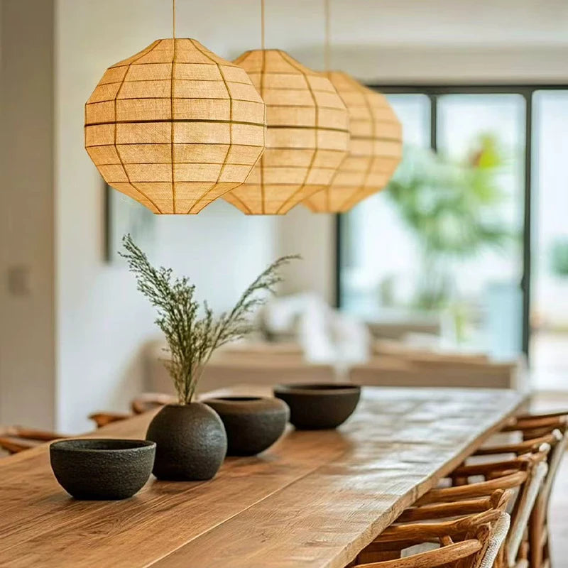 Wabi-Sabi Fabric Pendant Lamp