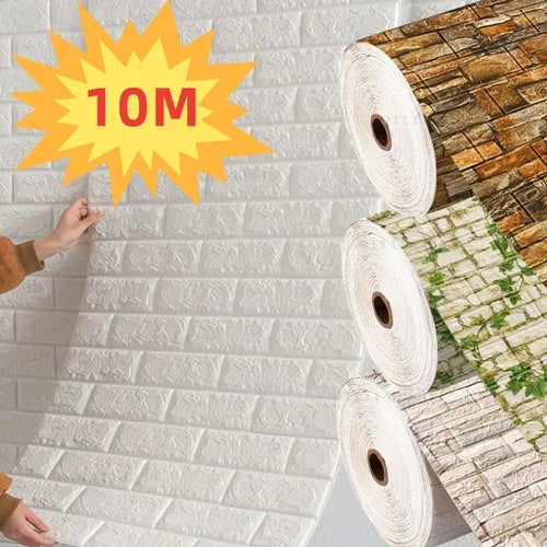 3D Foam Brick Wallpaper