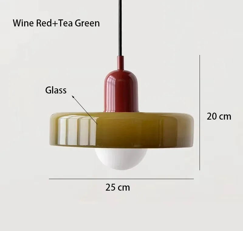 Retro Orange Glass Pendant Light