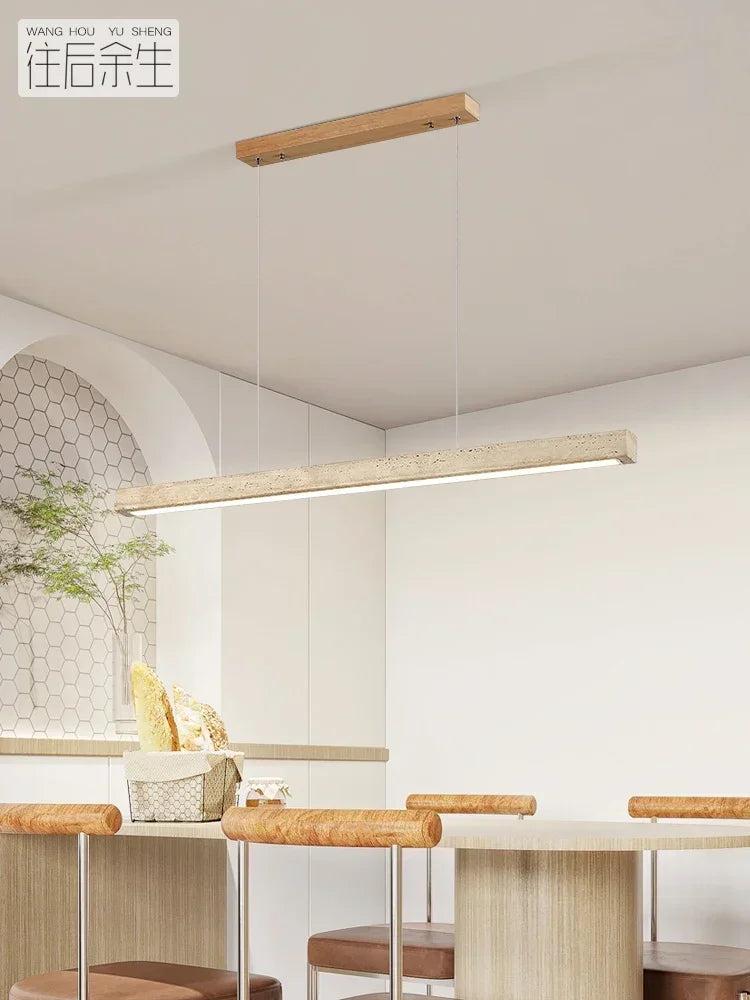 Wabi-Sabi Stone Linear Pendant Light