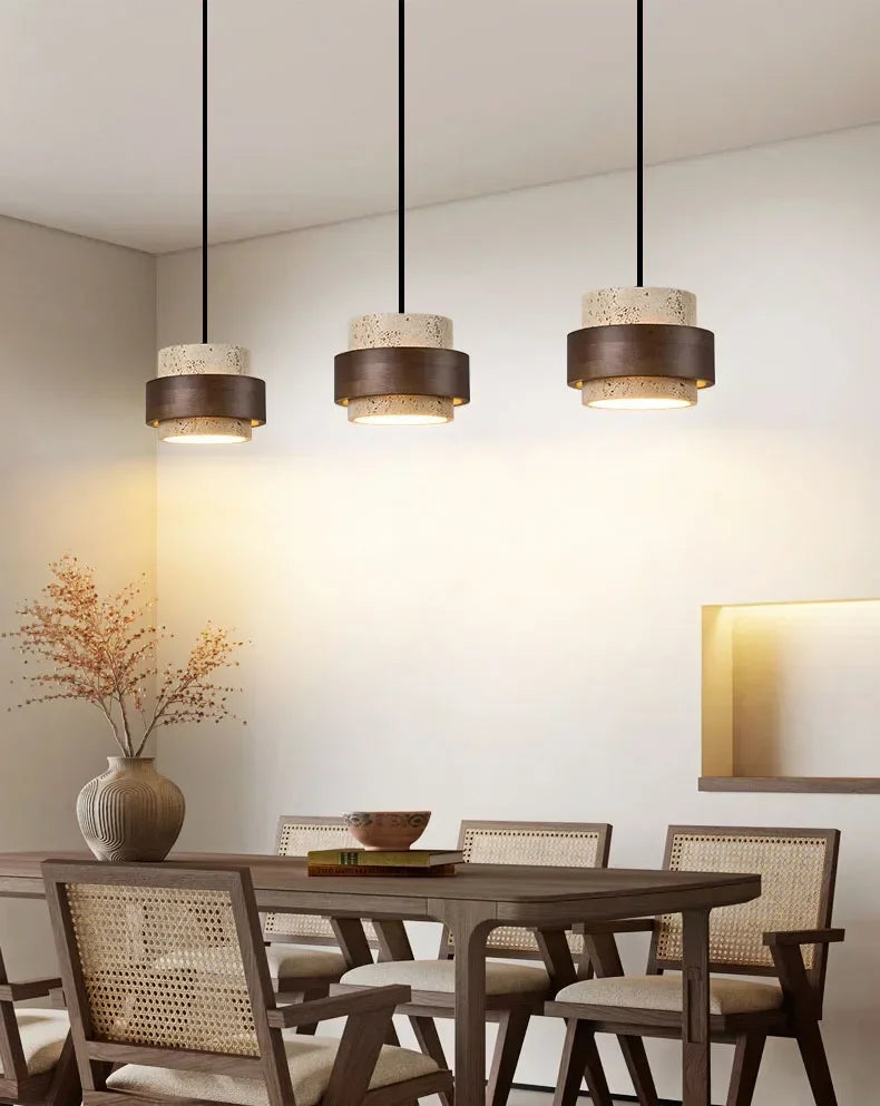 Wabi-Sabi Stone Pendant Lamp