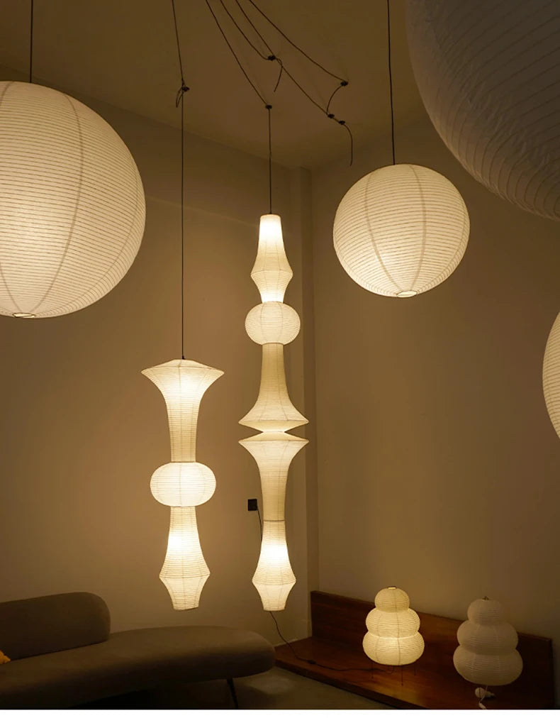 Wabi-Sabi Paper Pendant Chandelier