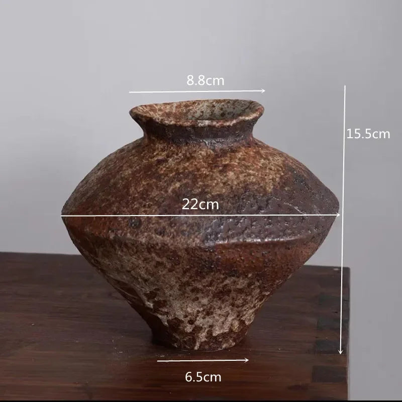 Rustic Spotted Pottery Vase