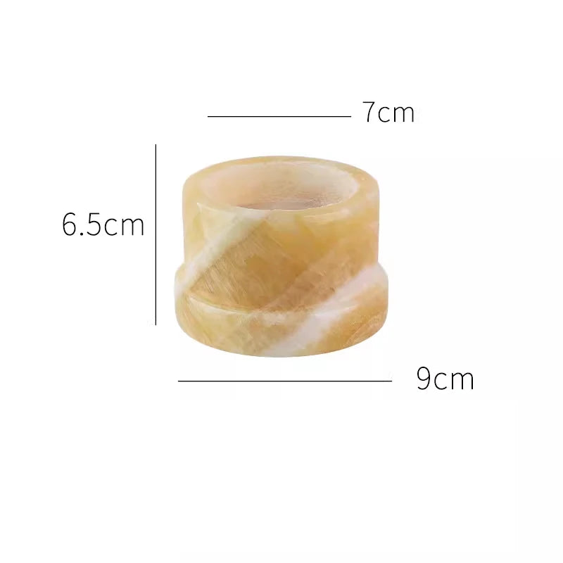 Vintage Travertine Candle Holder