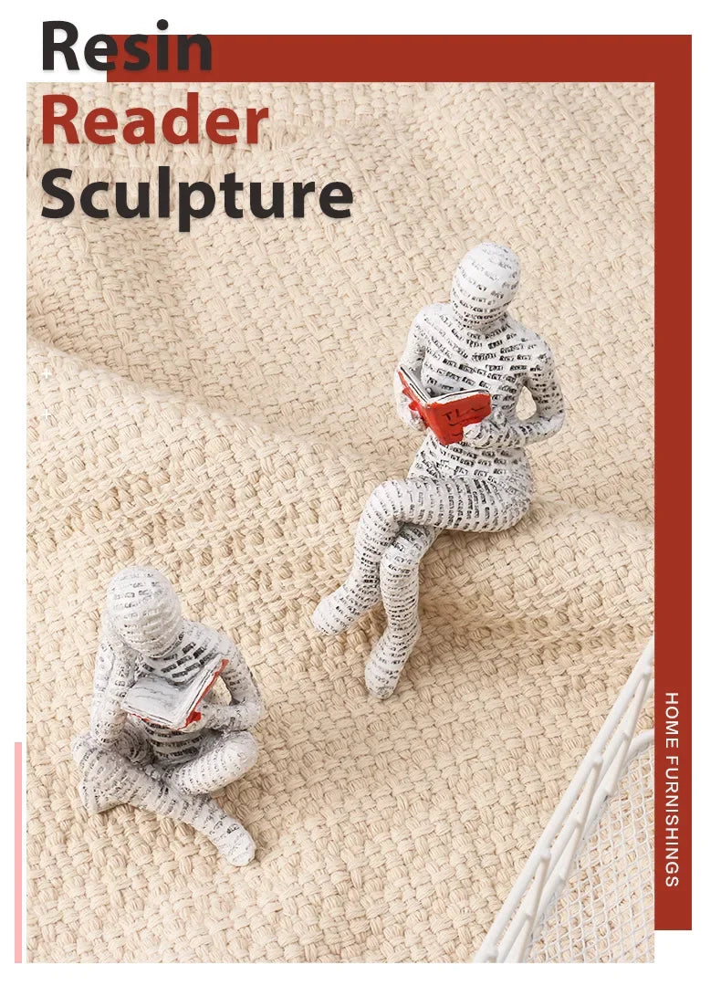 Abstract Reading Figurine