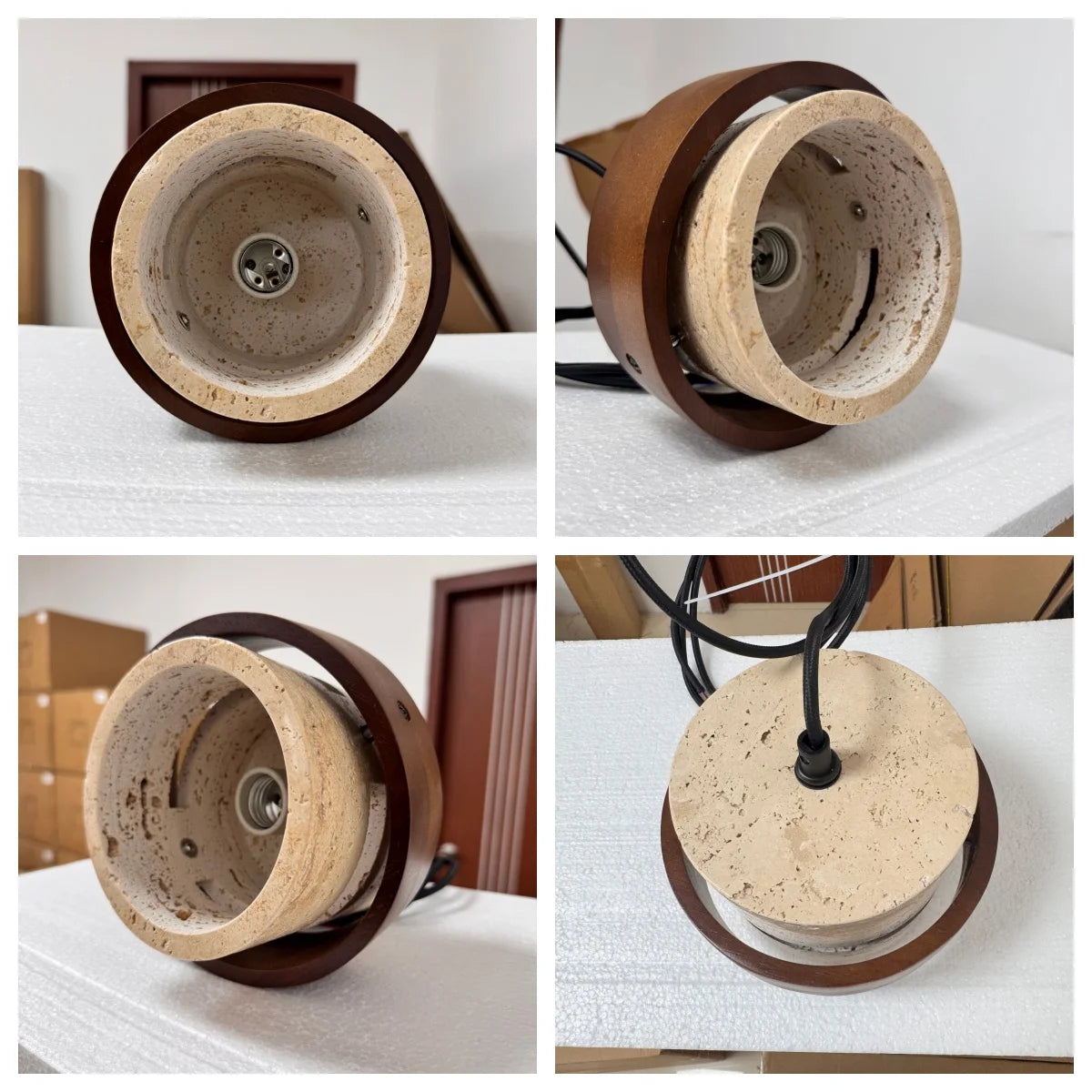 Wabi-Sabi Stone Pendant Lamp