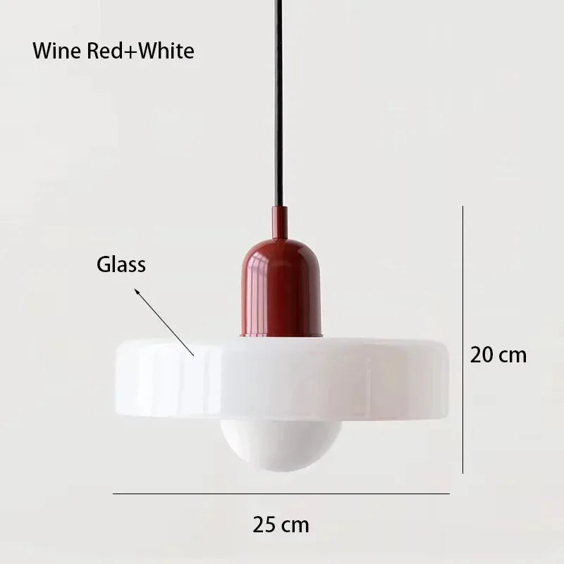 Retro Orange Glass Pendant Light