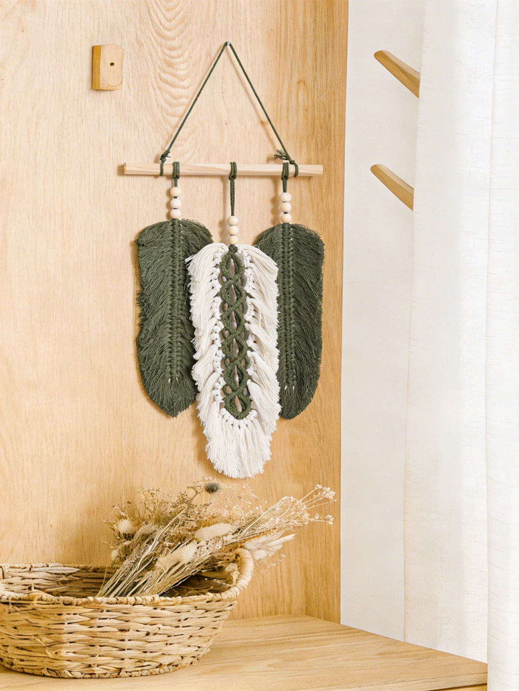 Boho Green Macrame Wall Hanging