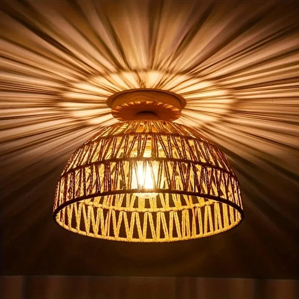 Wabi-Sabi Bamboo Ceiling Light