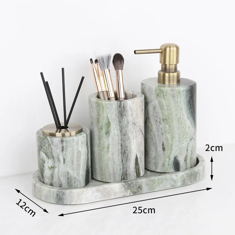 Emerald Green Marble Set