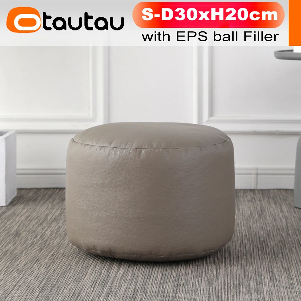 Round Storage Pouf