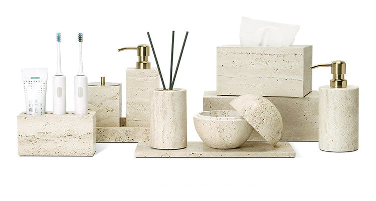 Travertine Bathroom Set