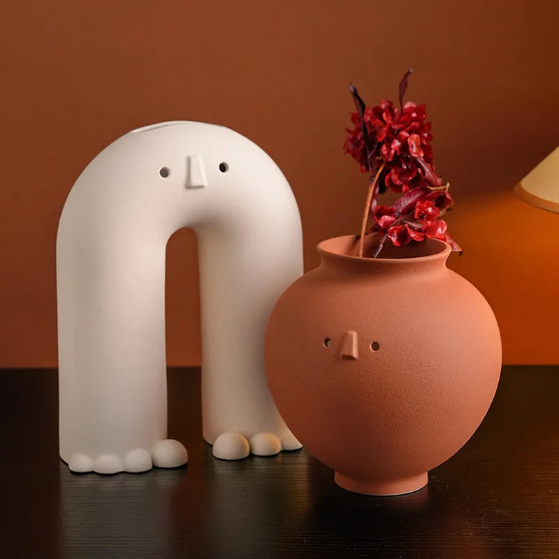Sculptural Wabi-Sabi Art Vase