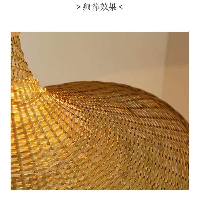Retro Rattan Pendant Chandelier