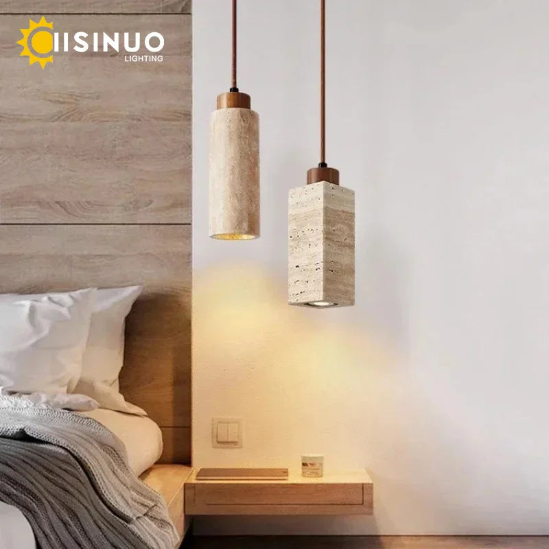 Wabi-Sabi Stone Pendant Lamp