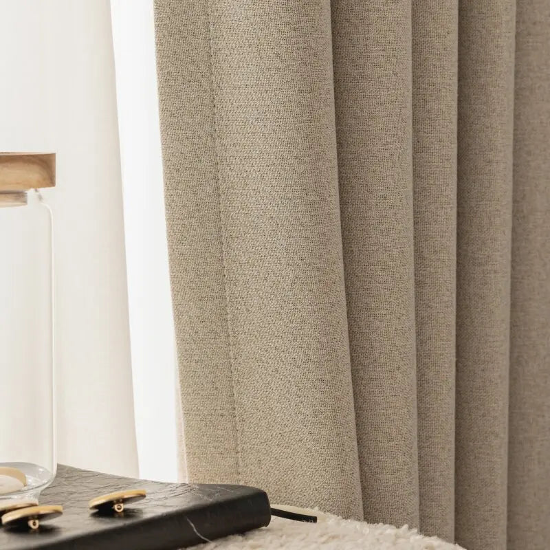 Modern Cotton-Linen Blackout Curtains