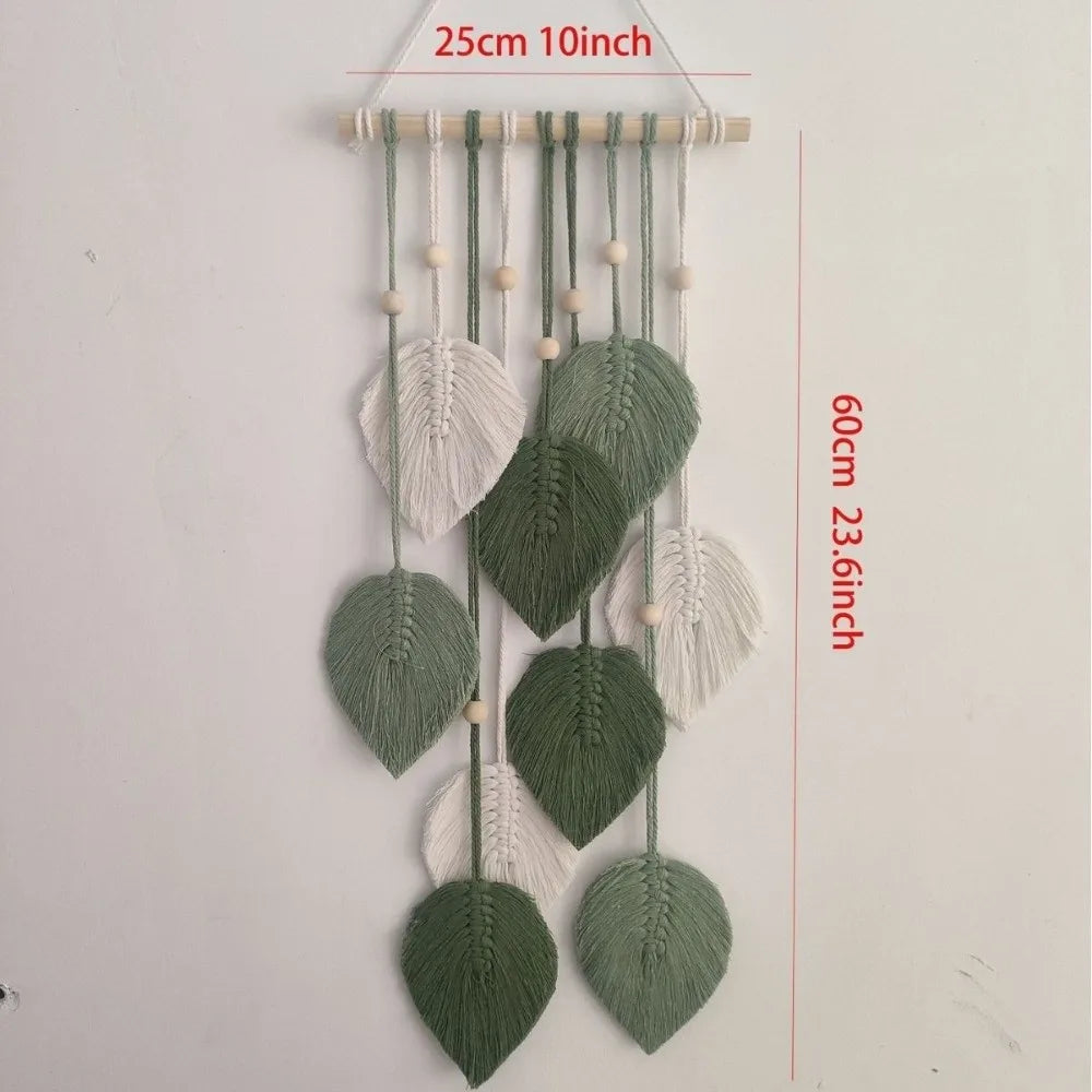 Boho Green Macrame Wall Hanging